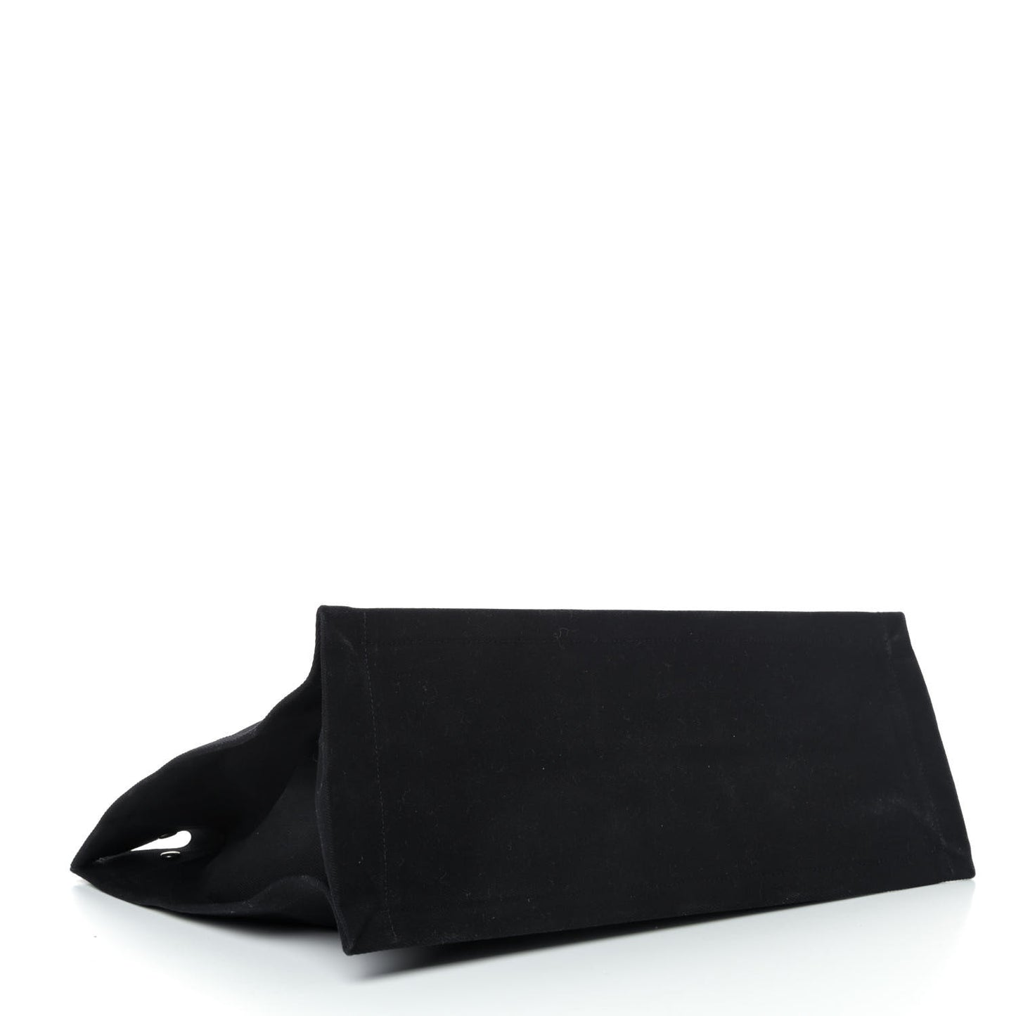 Linen Calfskin Rive Gauche Tote Black