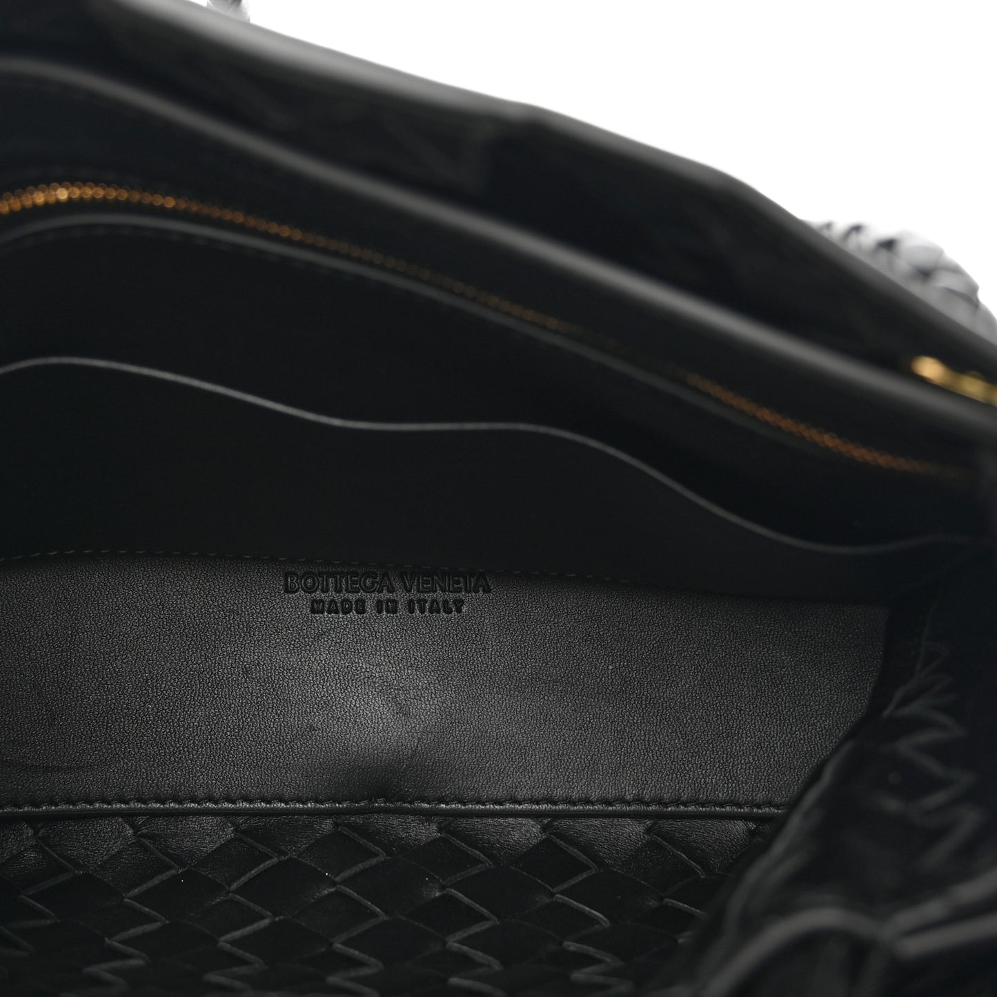 Nappa Intrecciato Small Andiamo Shoulder Bag Black