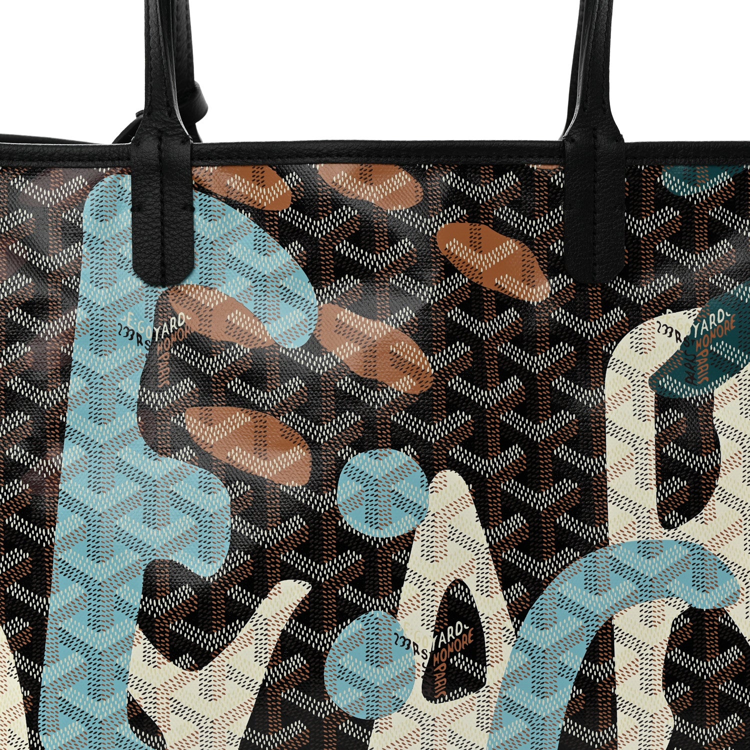 Goyard Goyardine Saint Louis Lettres Camouflage PM Black Blue 9 of 11