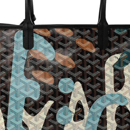 Goyard Goyardine Saint Louis Lettres Camouflage PM Black Blue 9 of 11