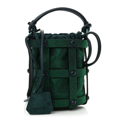 Salvatore Ferragamo Calfskin Crystal Cage Bag Divisa Green 1 of 10