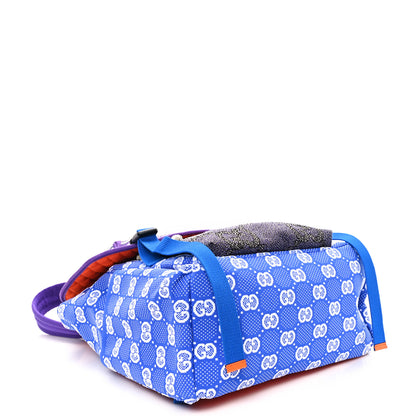 Gucci Jersey GG Monogram All Over Pan Sport Double Buckle Backpack Blue Purple Multicolor 4 of 9
