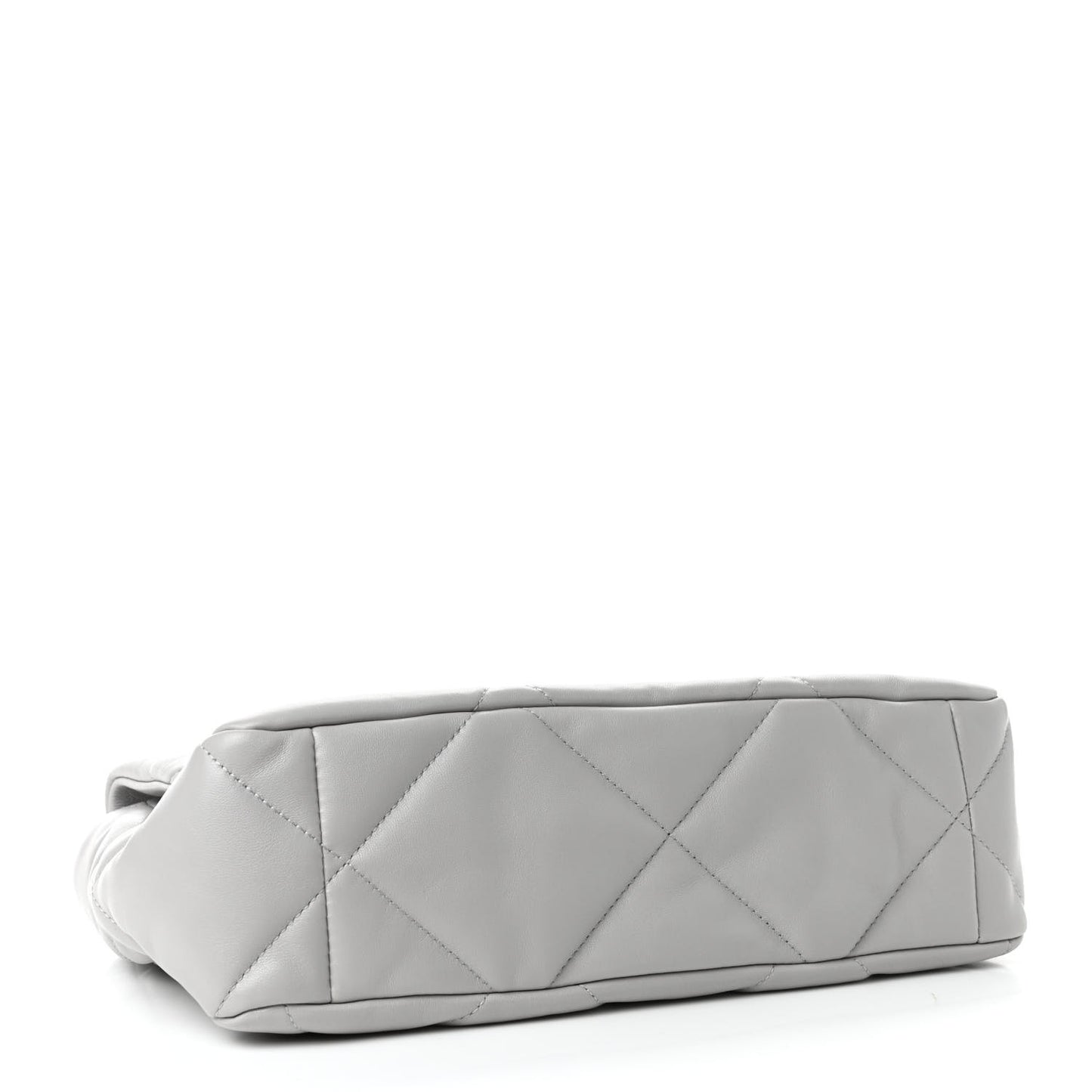 Lambskin Quilted Large Chanel 19 Flap Grey