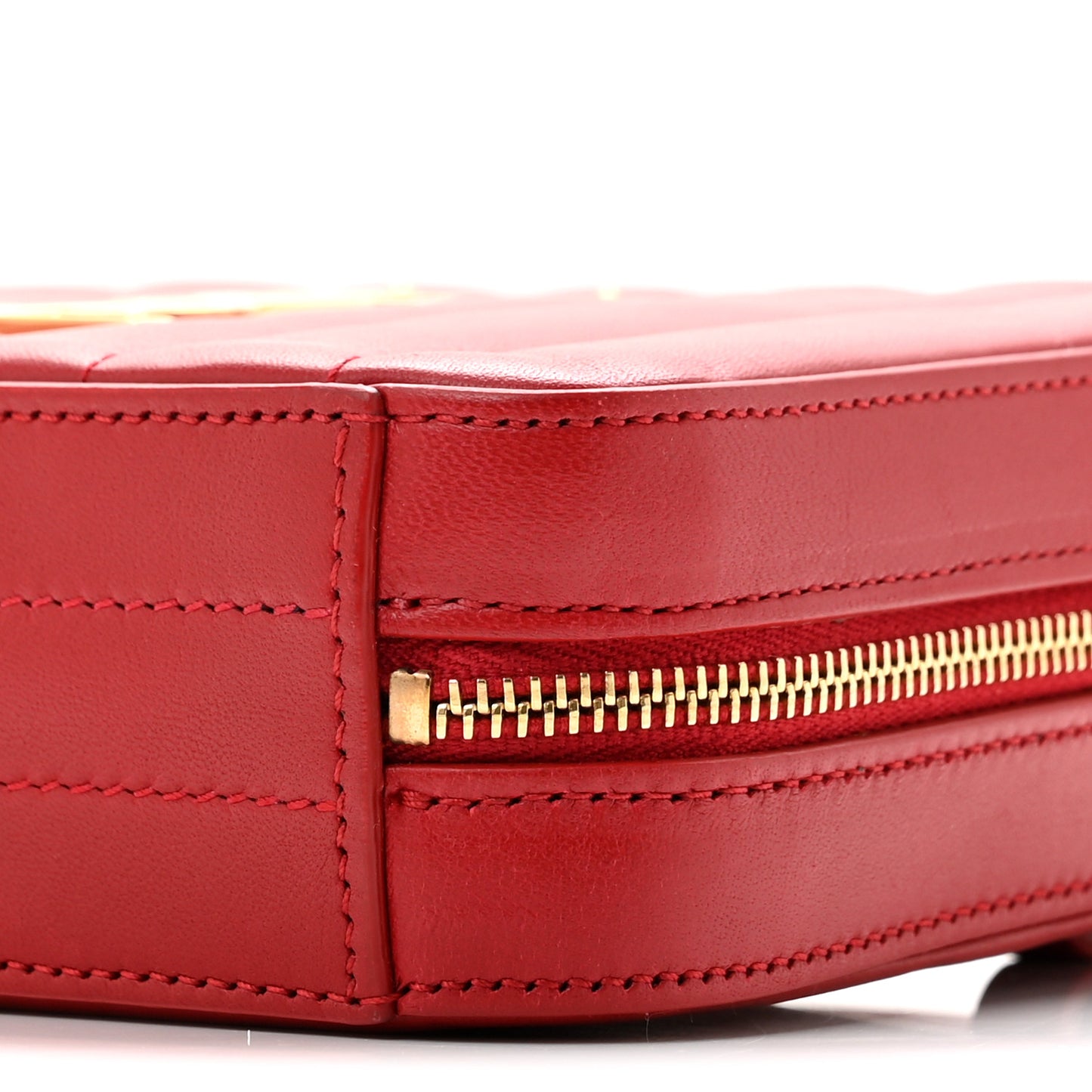 Lambskin Matelasse Vicky Monogram Belt Bag Eros Red
