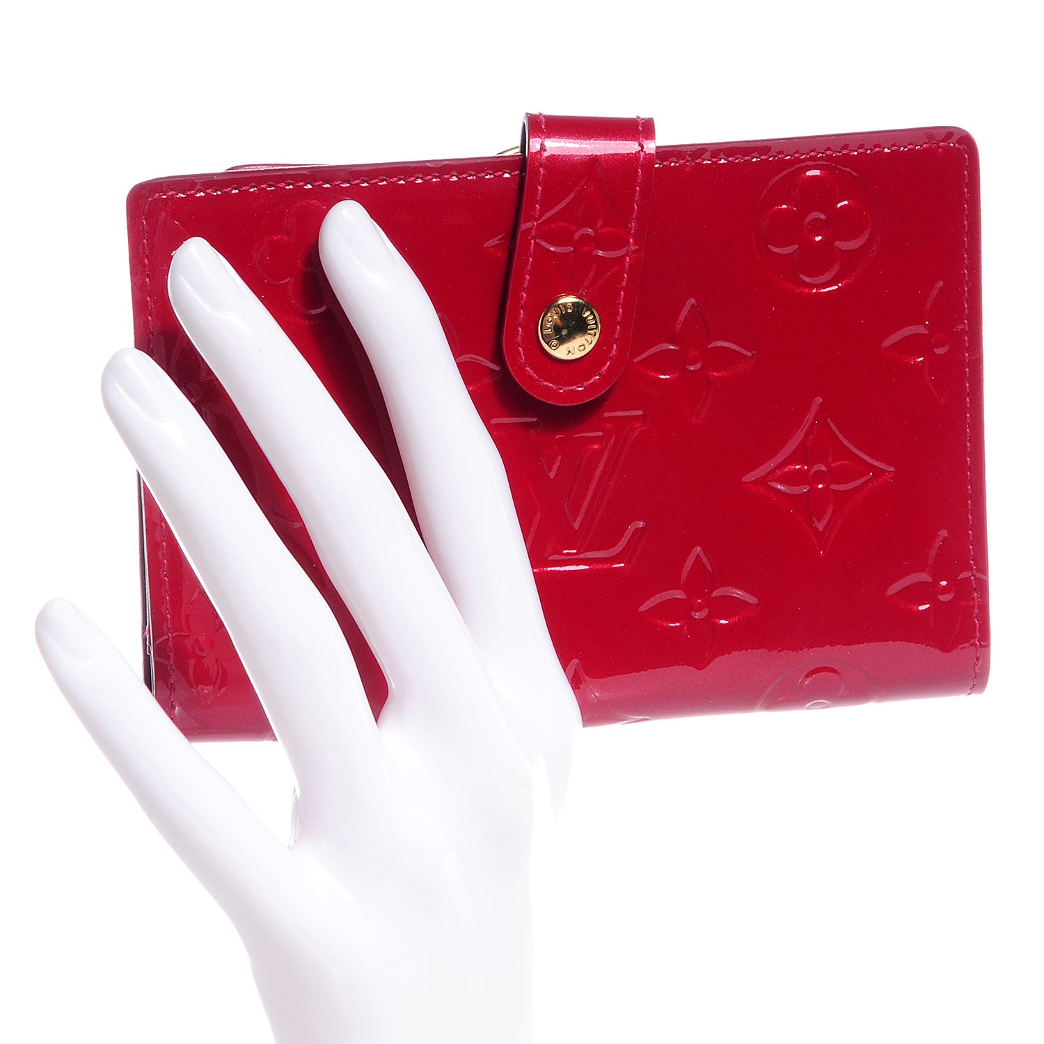 Louis Vuitton Vernis French Purse Wallet Pomme D'Amour 2 of 8