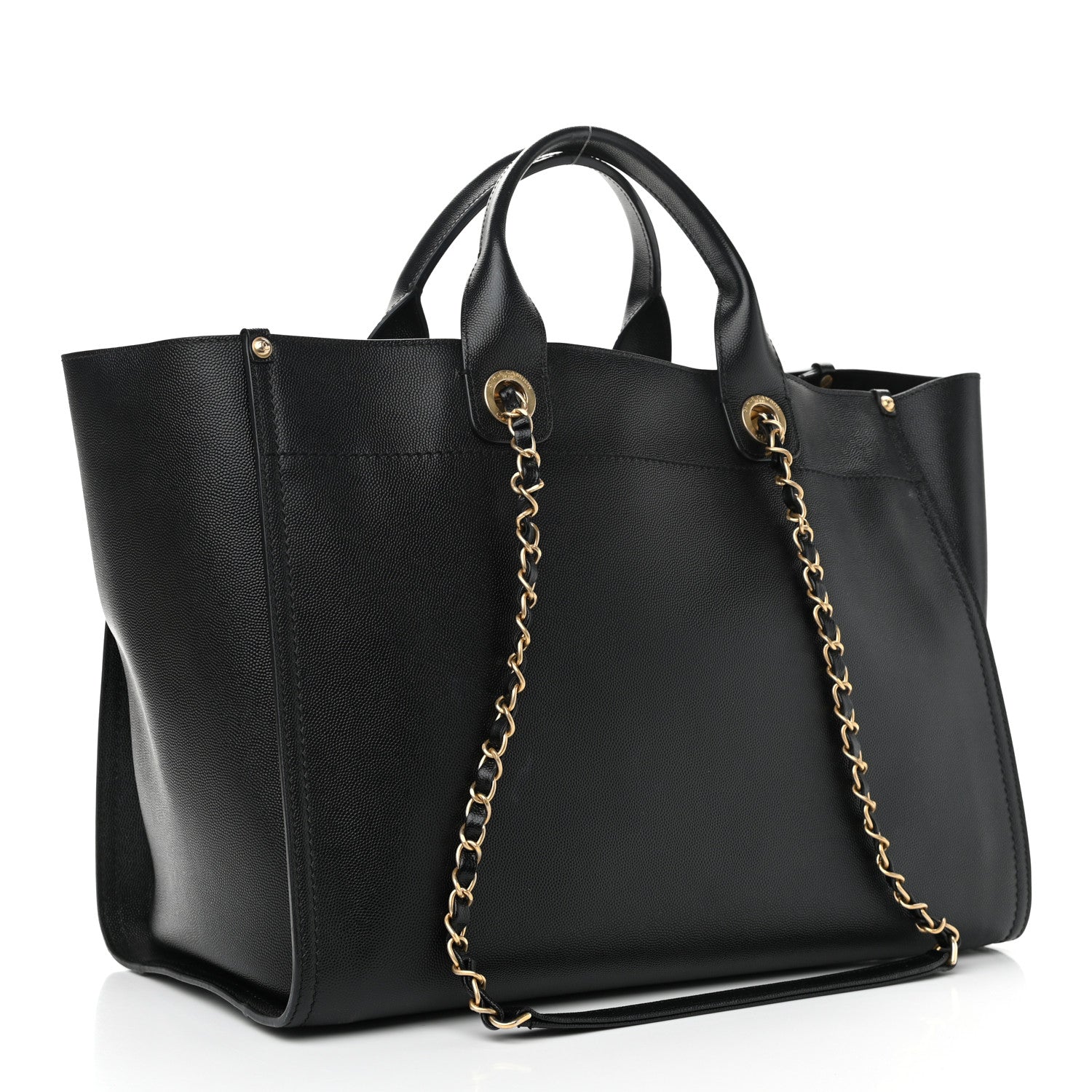 Chanel Caviar Medium Studded Deauville Tote Black 3 of 12