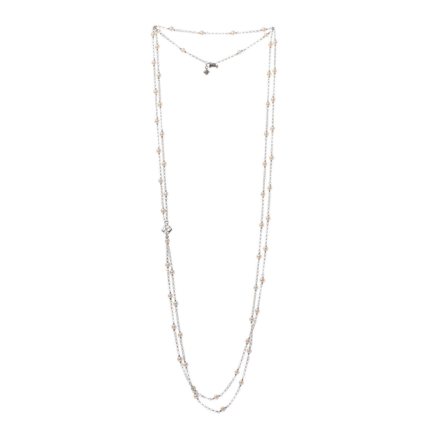 David Yurman Sterling Silver Freshwater Pearl Bead Chain Necklace 2 of 4