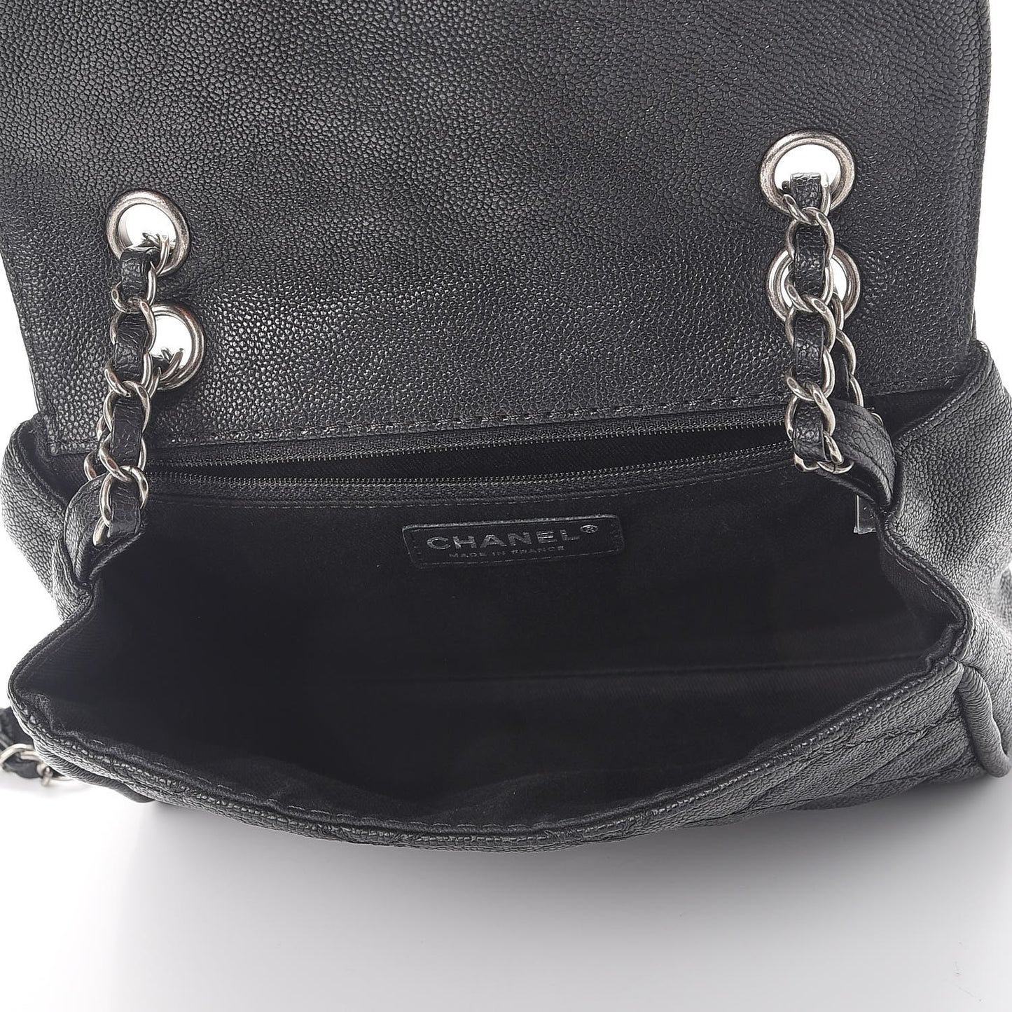 Caviar Stitched Small Flap Black