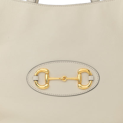 Gucci New Sakai Calfskin Lux Large Horsebit 1955 Tote Bag Mystic White 8 of 14