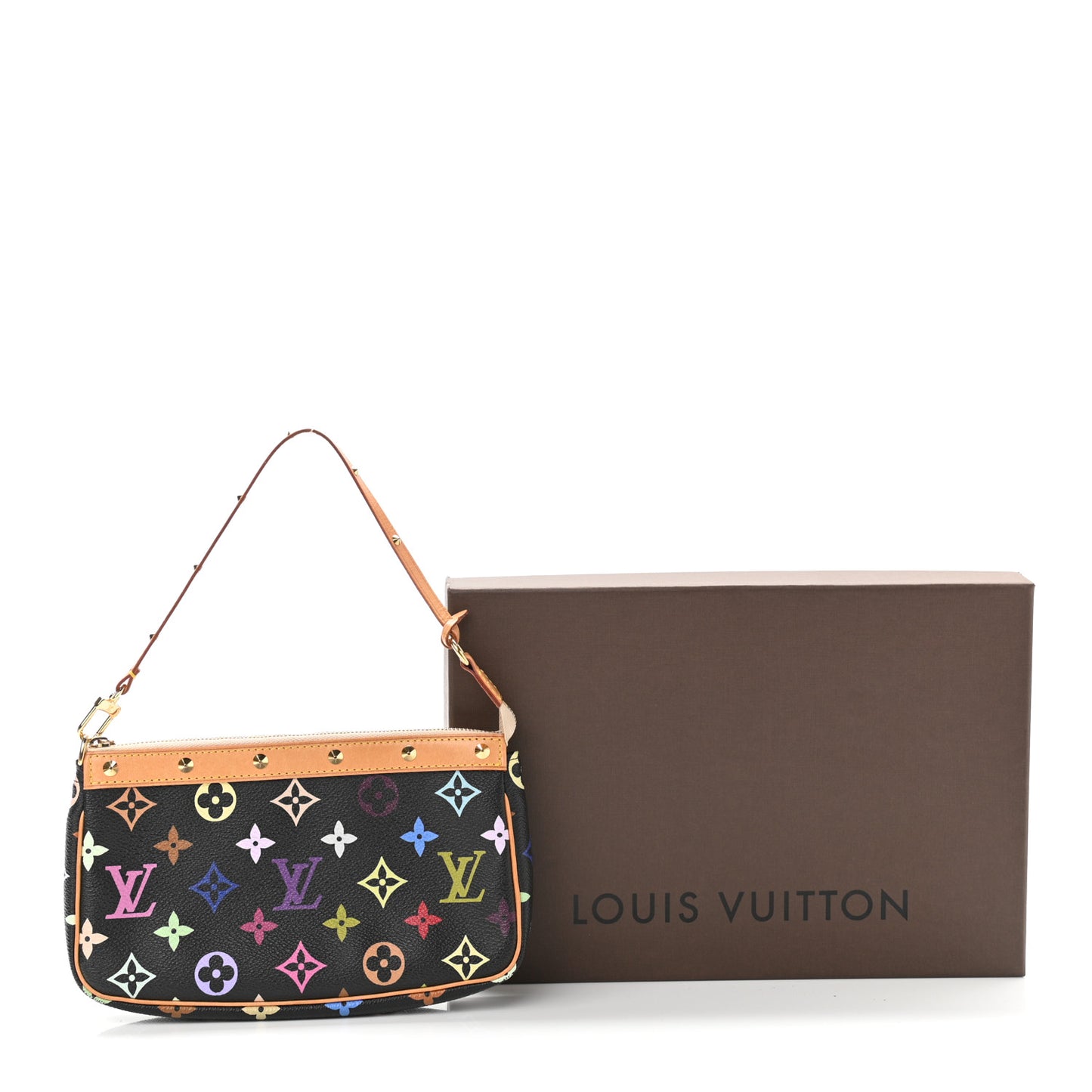 Monogram Multicolor Pochette Accessories Black