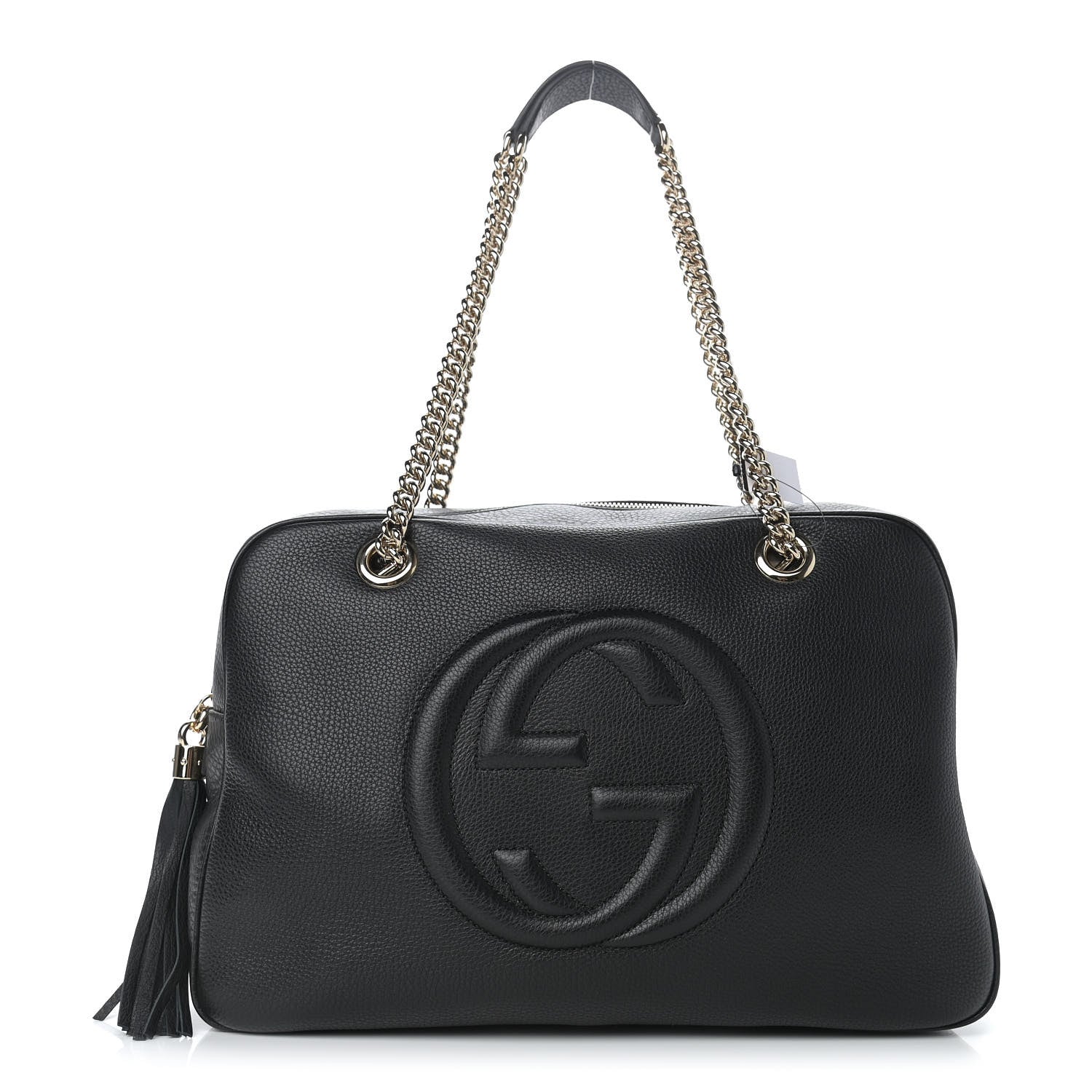 Gucci Pebbled Calfskin Medium Soho Bowler Black 1 of 9