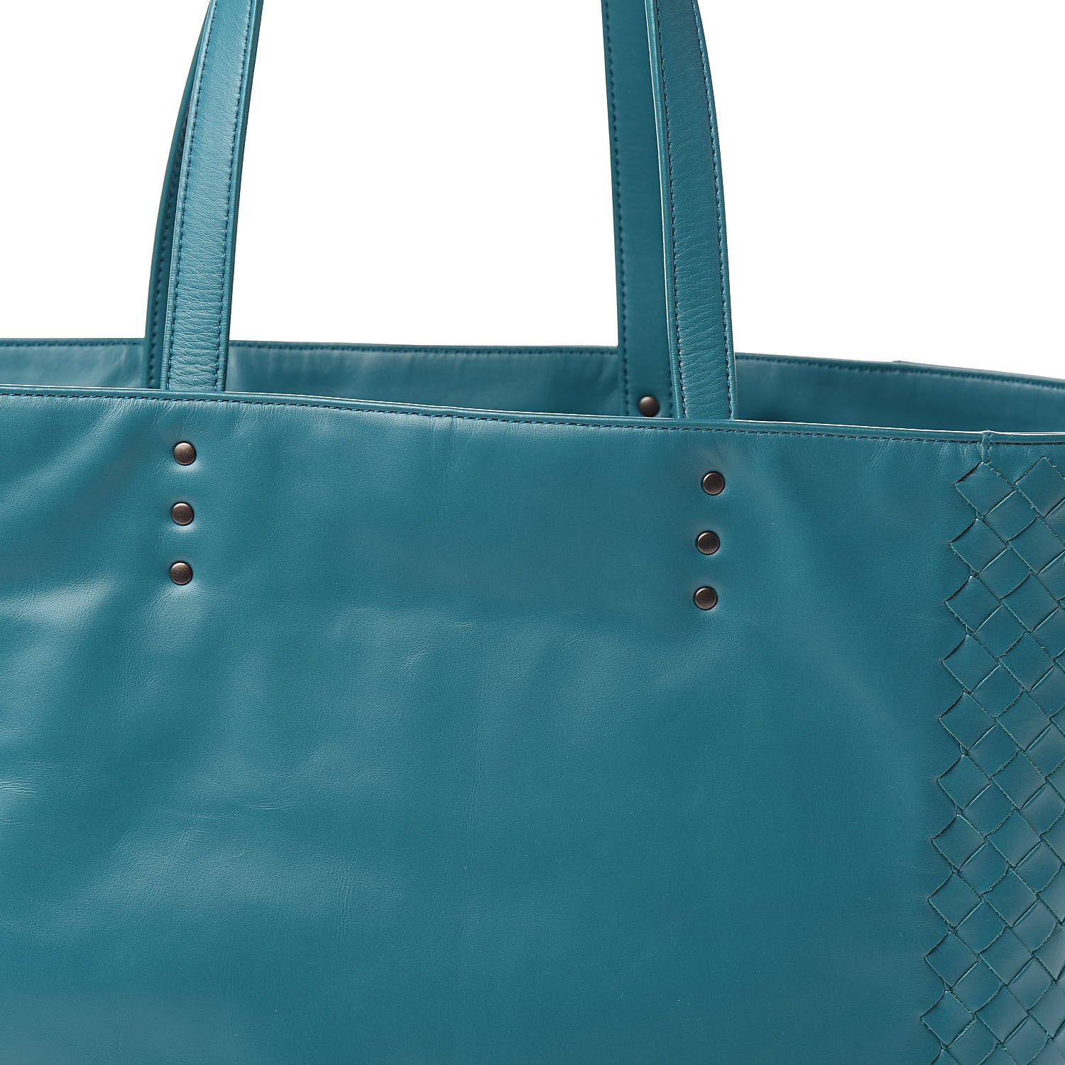 Bottega Veneta Nappa Intrecciato Tote Bag Teal 12 of 12