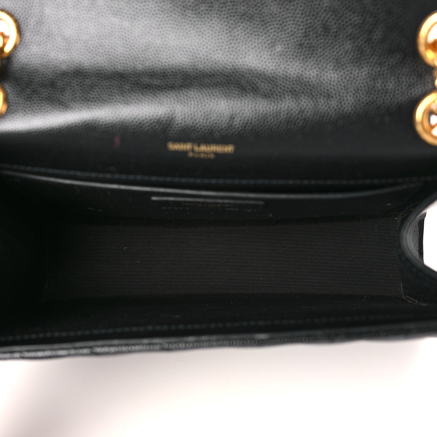 Saint Laurent Grain De Poudre Matelasse Chevron Medium Monogram Satchel Black 5 of 9