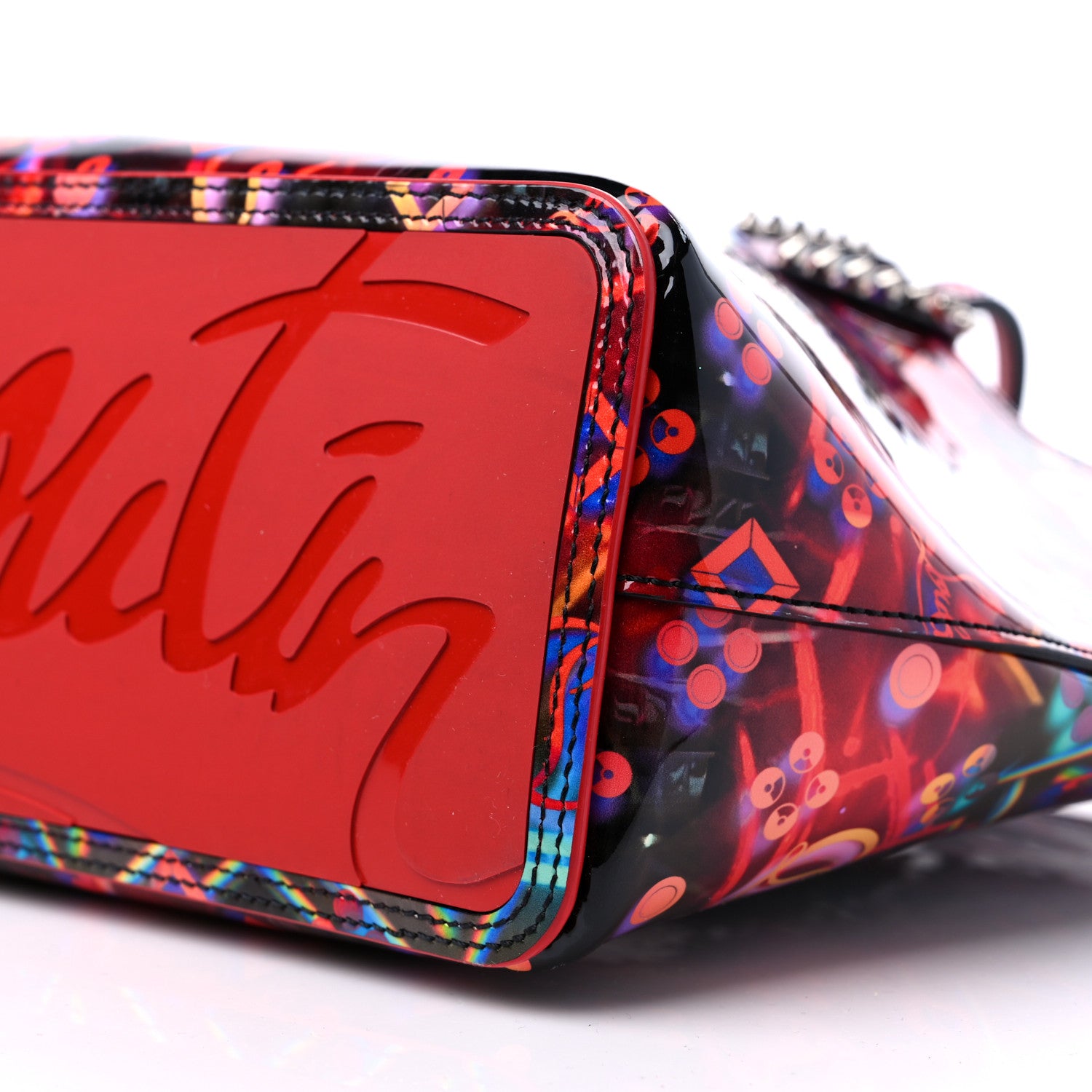 Christian Louboutin Patent Calfskin Small Discolaser Cabata Tote Multicolor 10 of 11