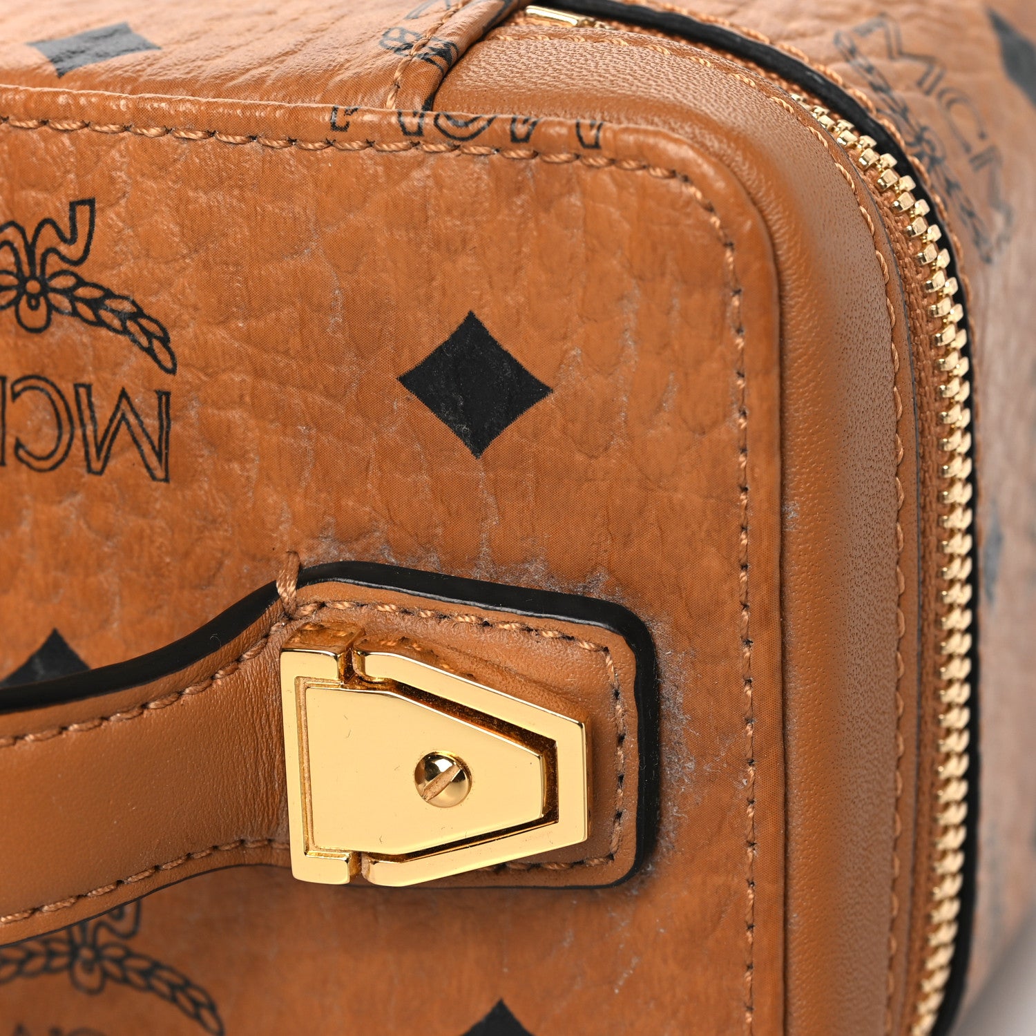 MCM Visetos Rockstar Vanity Case Cognac 11 of 11