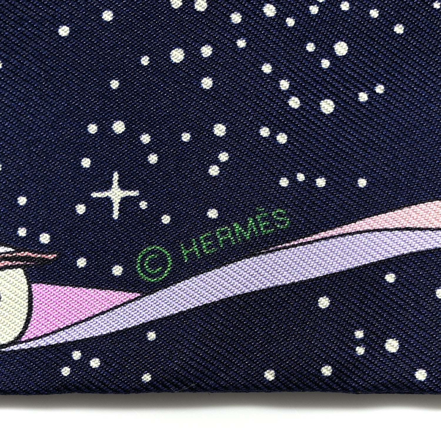 Hermes Silk Space Derby Twilly Marine Rose Multicolor 4 of 5
