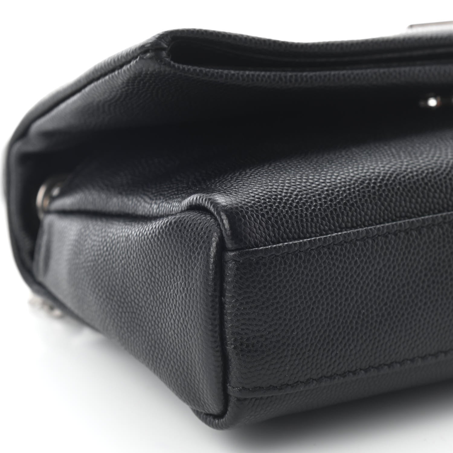 Saint Laurent Grain De Poudre Monogram Toy West Hollywood Fold-Over Bag Black 7 of 8