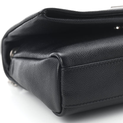 Saint Laurent Grain De Poudre Monogram Toy West Hollywood Fold-Over Bag Black 7 of 8