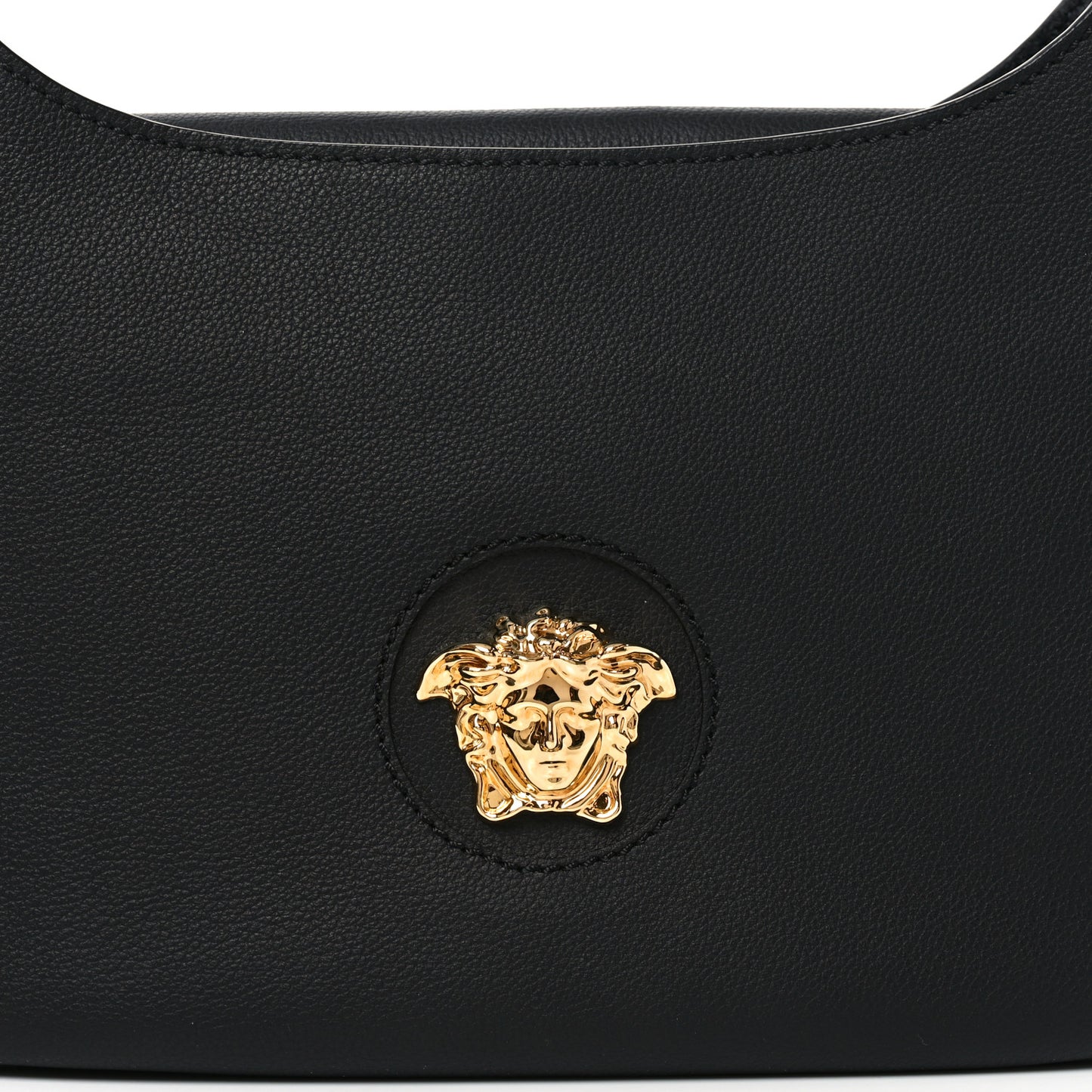 Calfskin La Medusa Medium Hobo Crossbody Black
