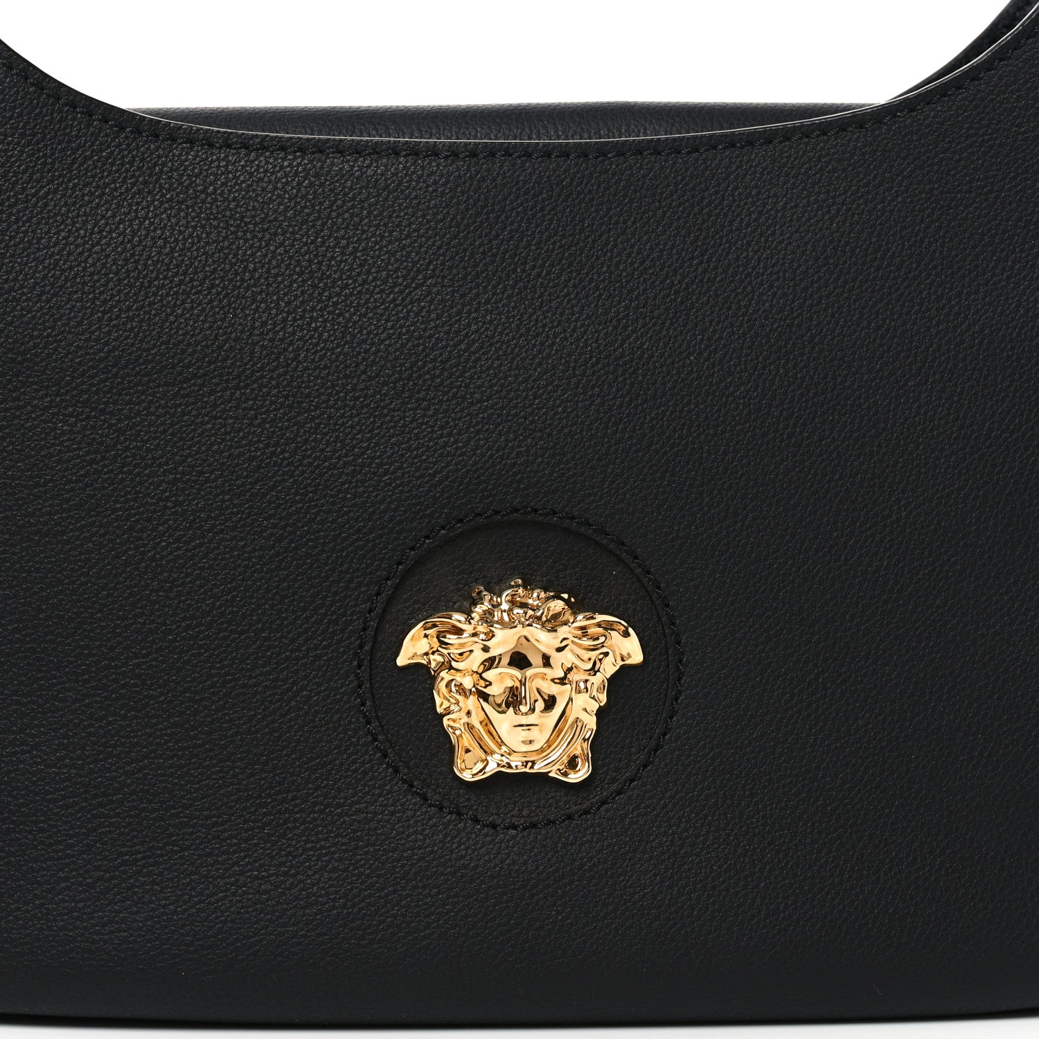 Versace Calfskin La Medusa Medium Hobo Crossbody Black 7 of 9