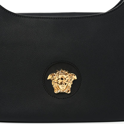 Versace Calfskin La Medusa Medium Hobo Crossbody Black 7 of 9