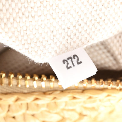 Prada Yarn Raffia Effect Crochet Large Aimée Shoulder Bag Natural 7 of 11