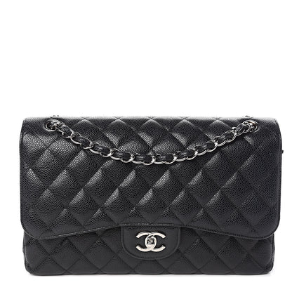 Chanel Caviar Quilted Jumbo Double Flap Black 1 of 12