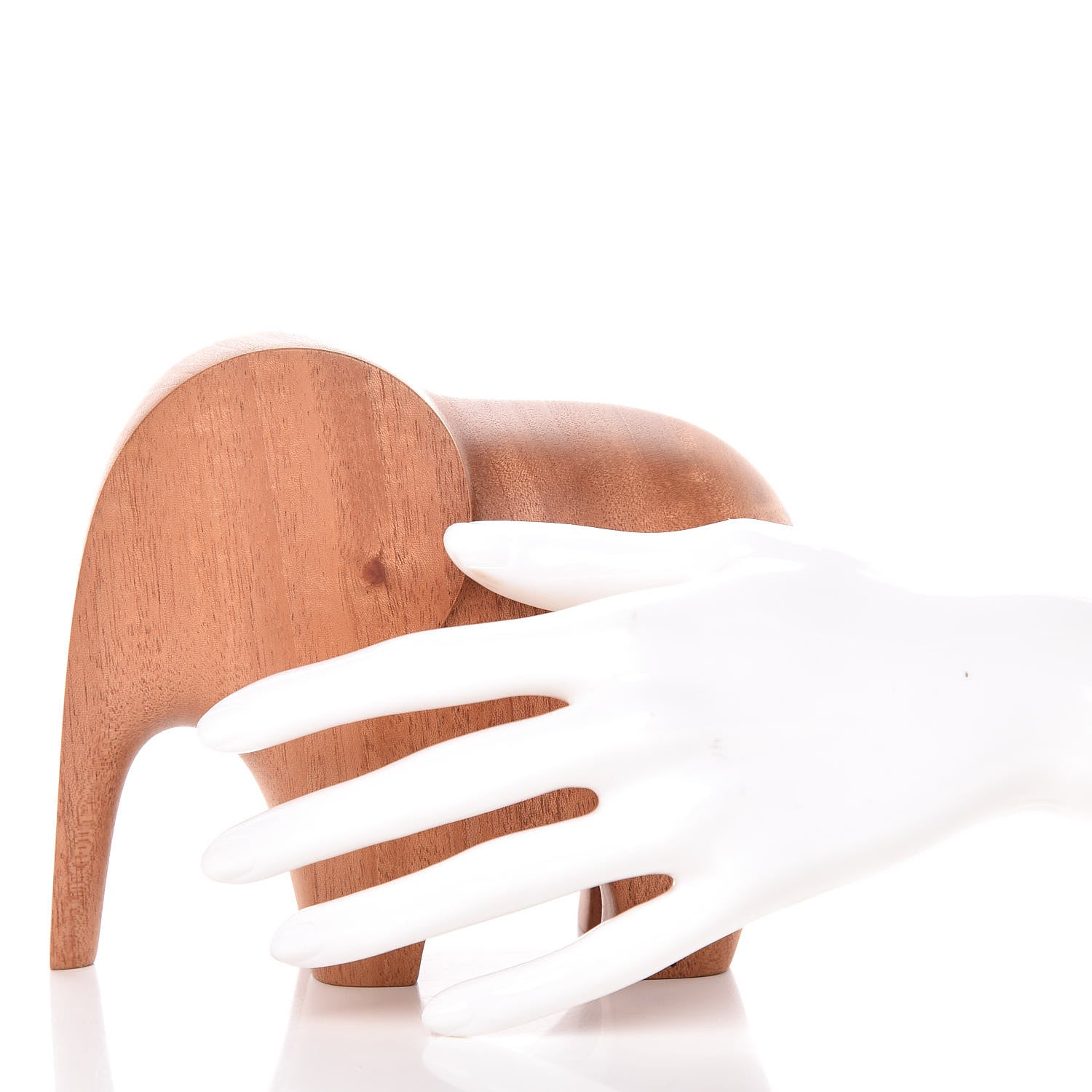 Hermes Mahogany Wood Elephant Lao Paperweight Naturel 2 of 13