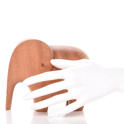 Hermes Mahogany Wood Elephant Lao Paperweight Naturel 2 of 13
