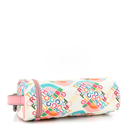 Gucci X THE NORTH FACE Econyl Nylon Barrel Shoulder Bag Ivory Turquoise Wild Rose 4 of 10