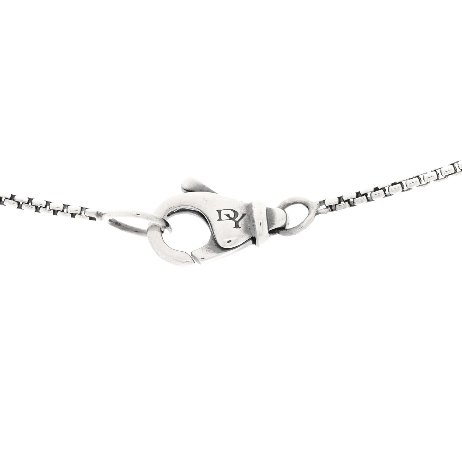 David Yurman 18K Yellow Gold Sterling Silver Diamond Black Onyx 7mm Chatelaine Bezel Pendant Necklace 4 of 5