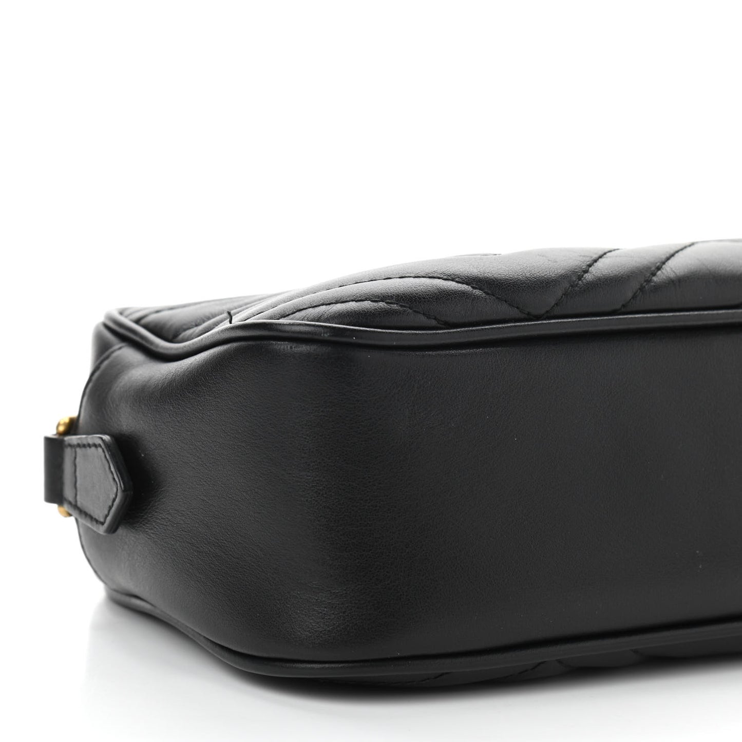 Calfskin Matelasse Small GG Marmont Chain Shoulder Bag Black