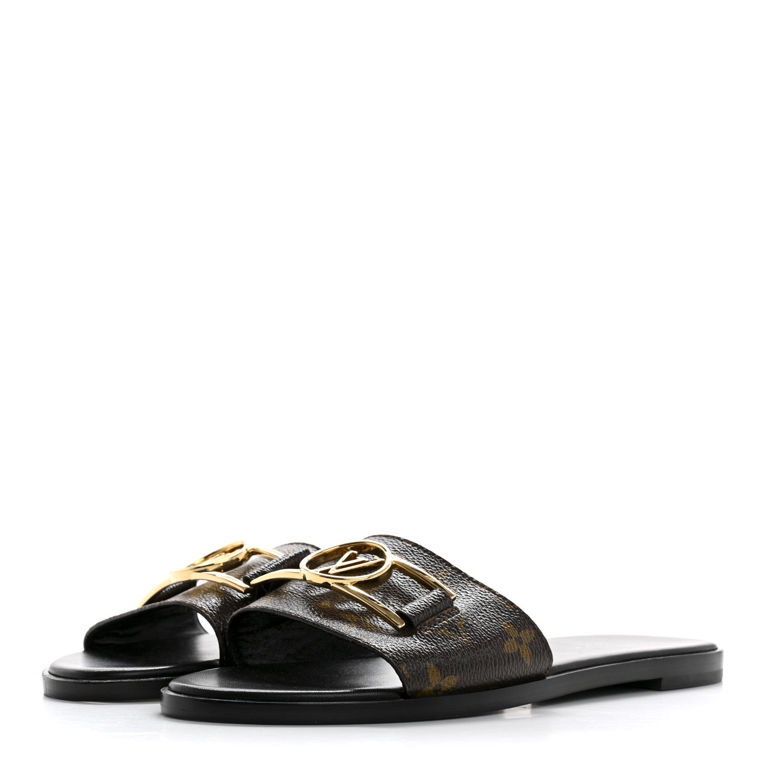 Louis Vuitton Patent Monogram Lock It Flat Mules 38 4 of 10