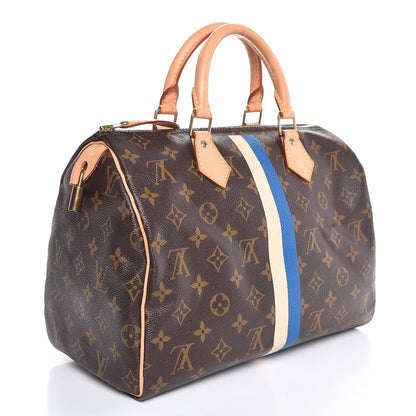Louis Vuitton Monogram My LV Heritage Speedy 30 Blue De France Ivory 3 of 11