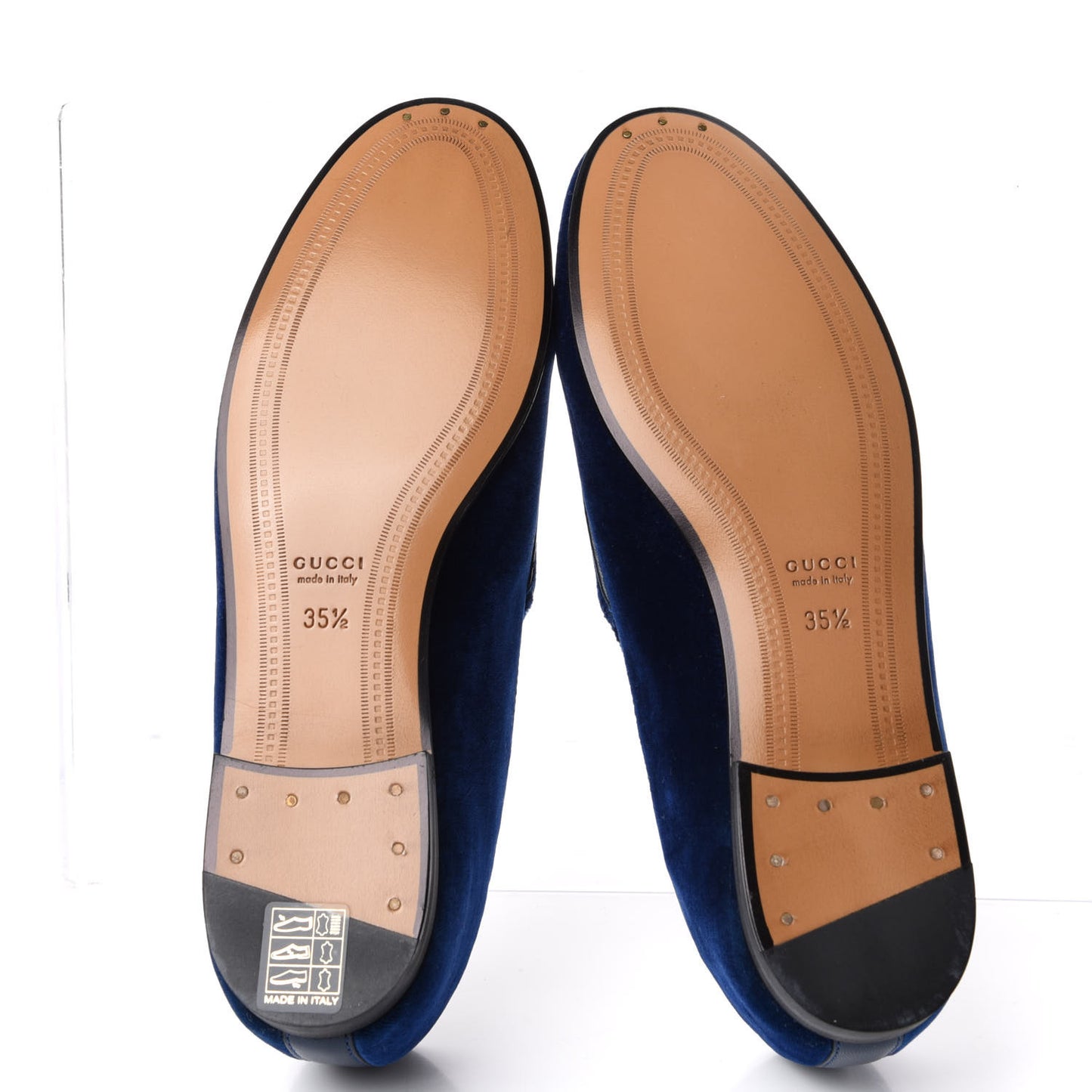 Velvet Horsebit Womens Jordaan Loafers 35.5 Blue Cobalt