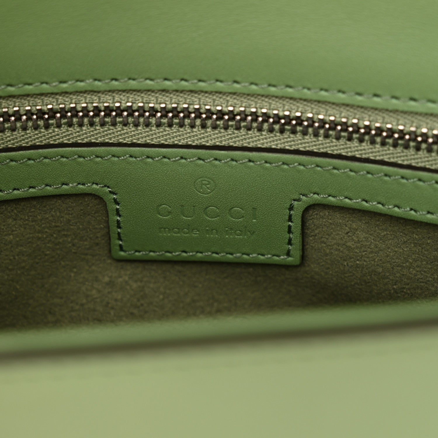 Gucci Senna Calfskin Petite GG Top Handle Shoulder Bag Green Soil Grass 7 of 10