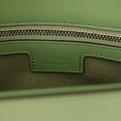 Gucci Senna Calfskin Petite GG Top Handle Shoulder Bag Green Soil Grass 7 of 10