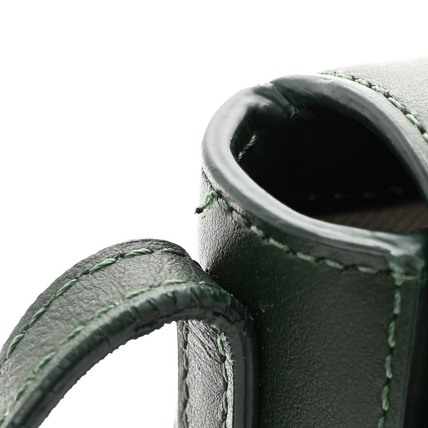 Calfskin Mini Flap Crossbody Bag Moss