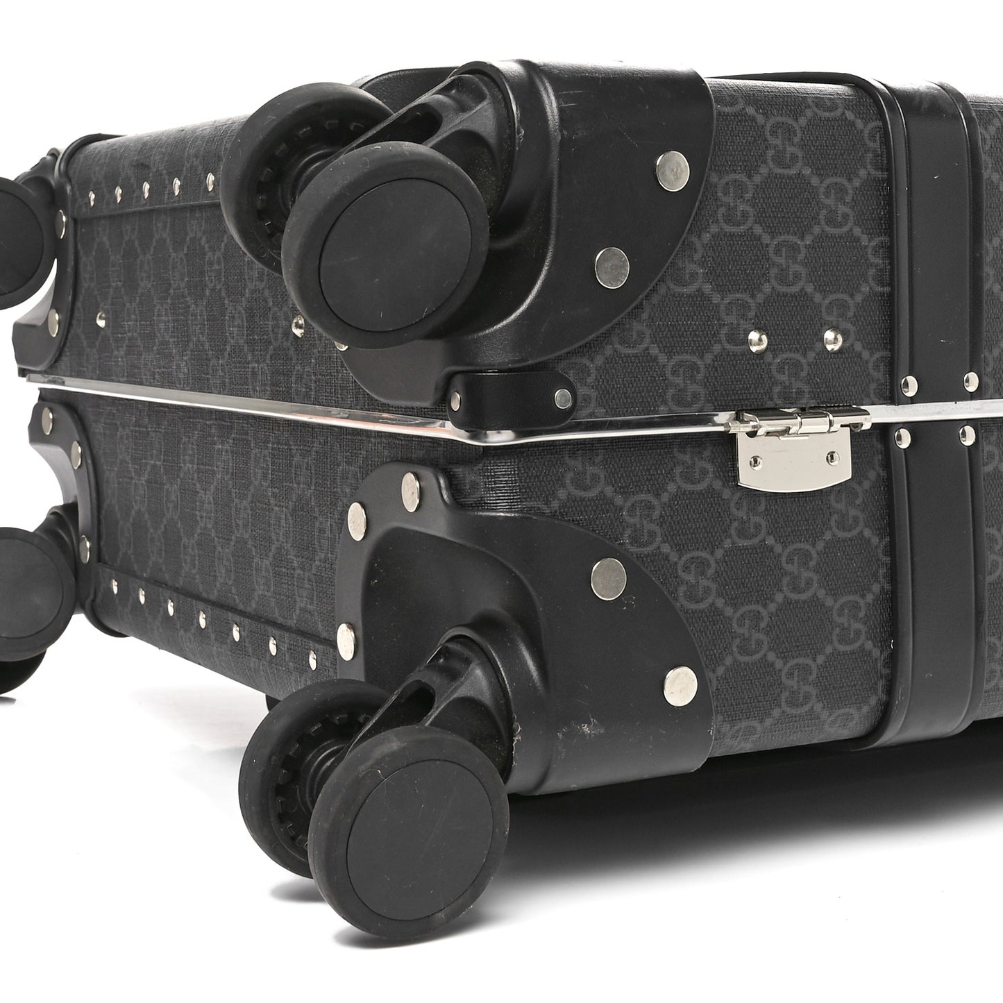 GG Supreme Monogram Globe-Trotter Carry-On Black