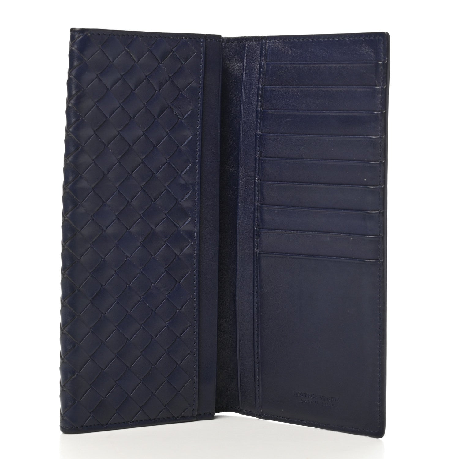 Bottega Veneta Nappa Intrecciato Long Bi-Fold Wallet Atlantic 4 of 7