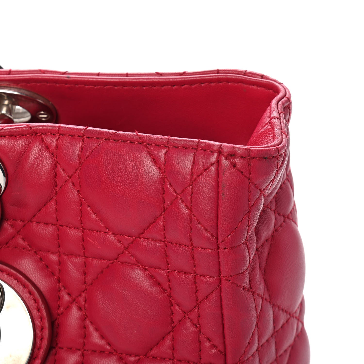 Christian Dior Lambskin Cannage Large Lady Dior Pink 13 of 14
