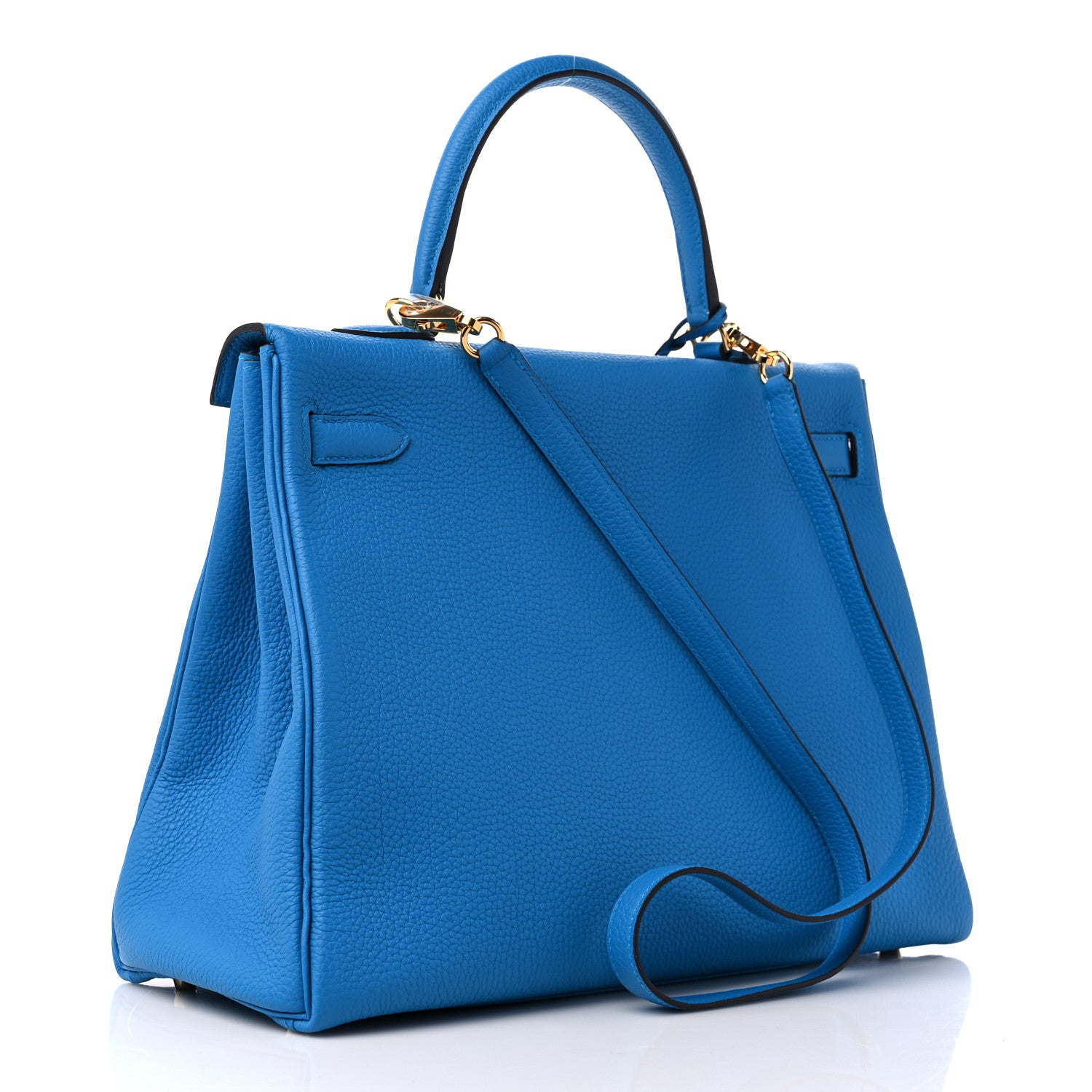 Hermes Togo Kelly Retourne 35 Bleu Zanzibar 3 of 8
