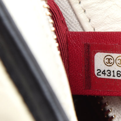 Chanel Aged Calfskin Quilted Small Gabrielle Hobo Black White 9 of 11