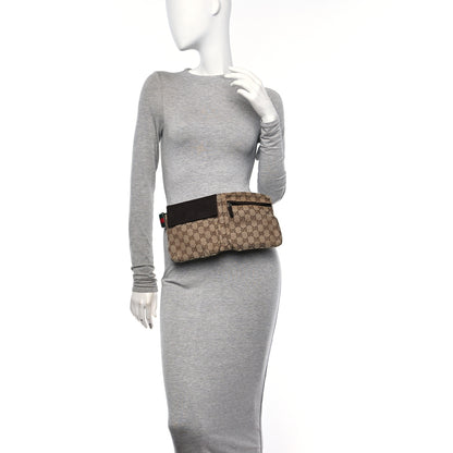 Gucci GG Monogram Double Pocket Belt Bag Dark Brown 2 of 14