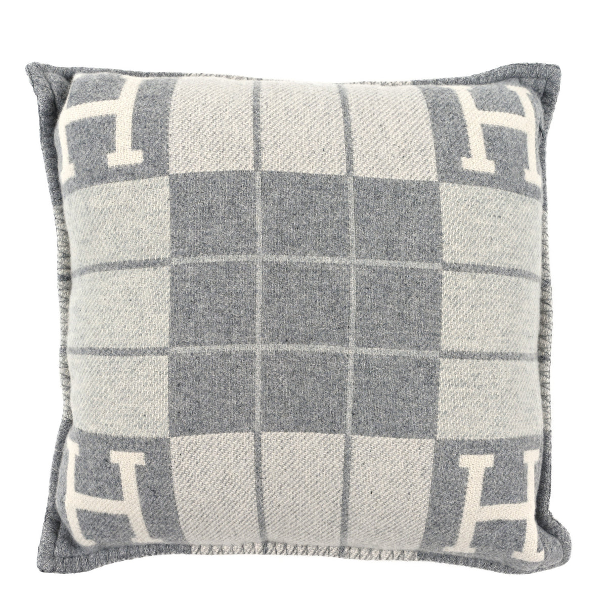 Wool Cashmere Avalon III Pillow PM Ecru Gris Clair