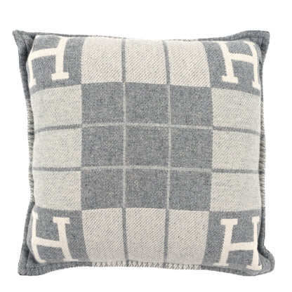 Hermes Wool Cashmere Avalon III Pillow PM Ecru Gris Clair 2 of 3