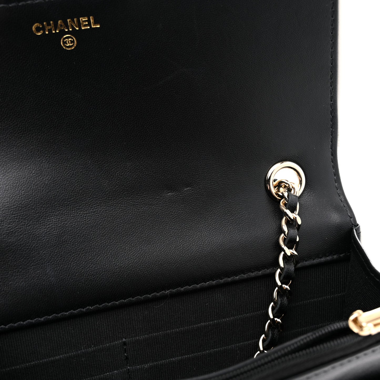 Lambskin Quilted Resin CC Mini Flap Bag Black White