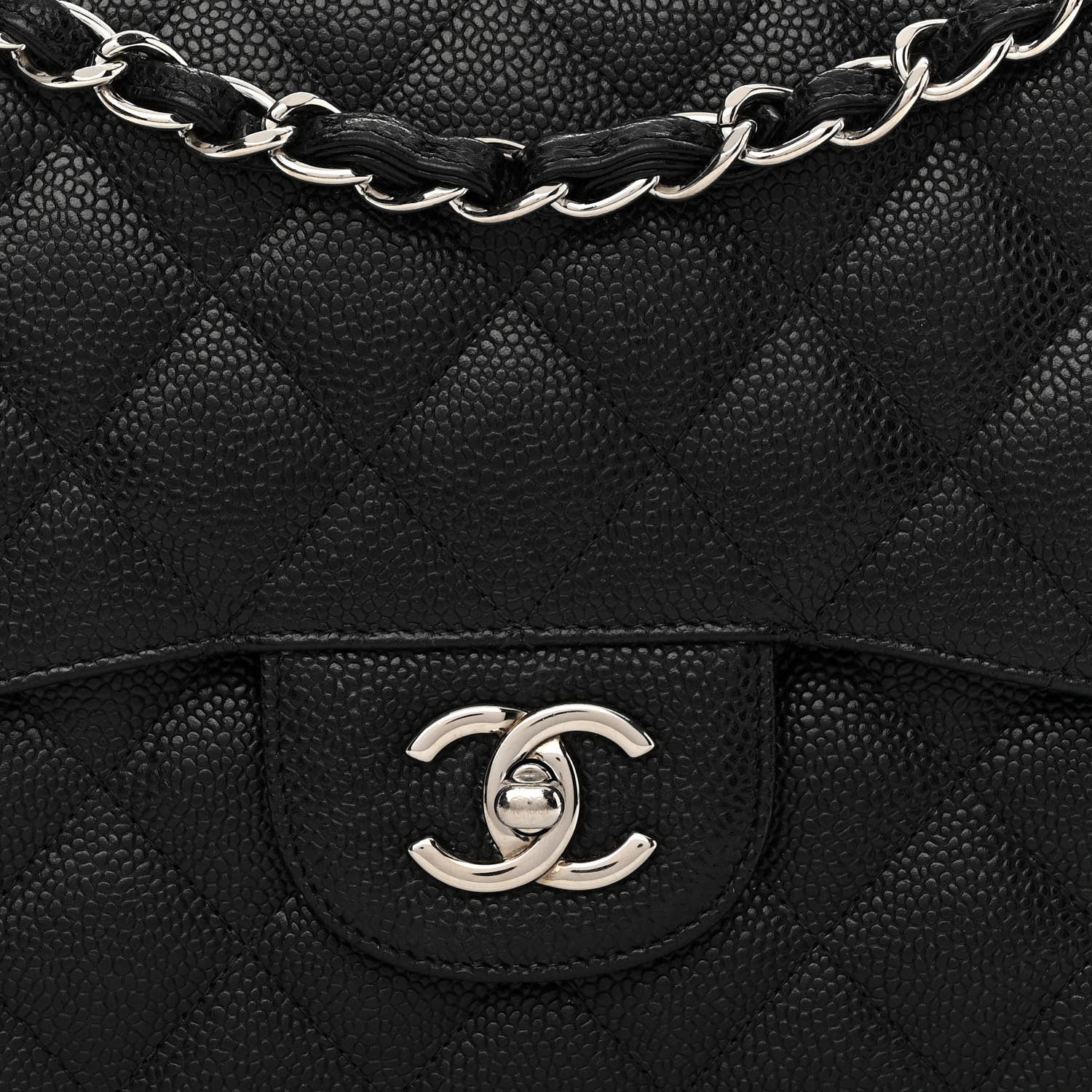 Chanel Caviar Quilted Jumbo Double Flap Black 8 of 13