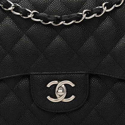 Chanel Caviar Quilted Jumbo Double Flap Black 8 of 13