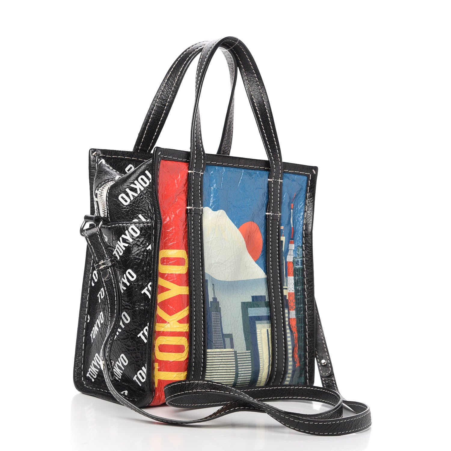 Balenciaga Agneau Arena Tokyo Print XS Bazar Shopper Tote 3 of 10
